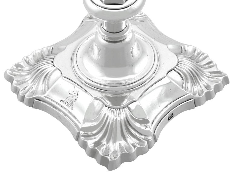 Antique Irish Sterling Silver Candlesticks, circa 1750 For Sale at 1stDibs