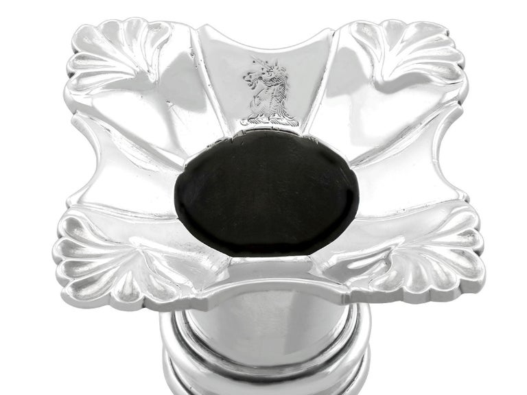 Antique Irish Sterling Silver Candlesticks, circa 1750 For Sale at 1stDibs