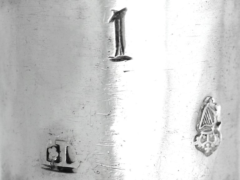 Antique Irish Sterling Silver Candlesticks, circa 1750 For Sale at 1stDibs