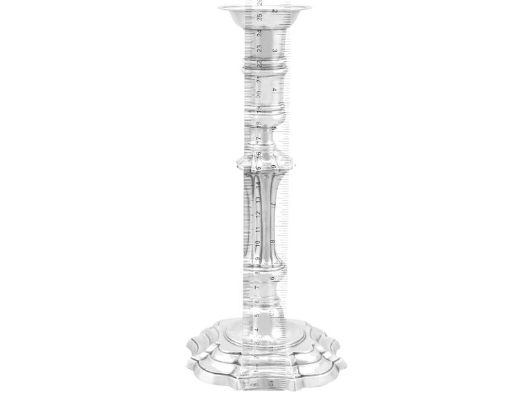 Antique Irish Sterling Silver Candlesticks For Sale at 1stDibs