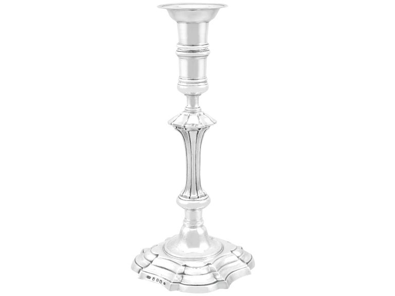 Antique Irish Sterling Silver Candlesticks For Sale at 1stDibs