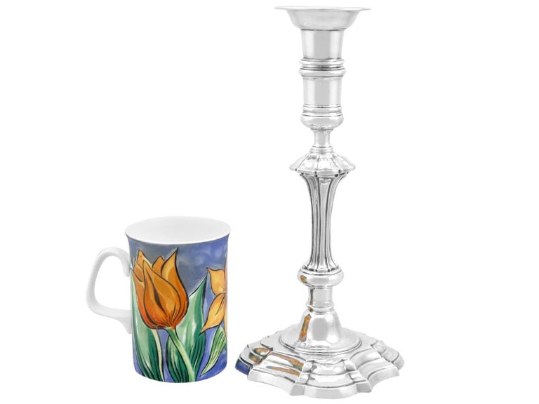 Antique Irish Sterling Silver Candlesticks For Sale at 1stDibs