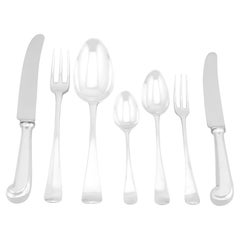 Antique Irish Sterling Silver Canteen of Cutlery for Twelve Persons (1771-1820)