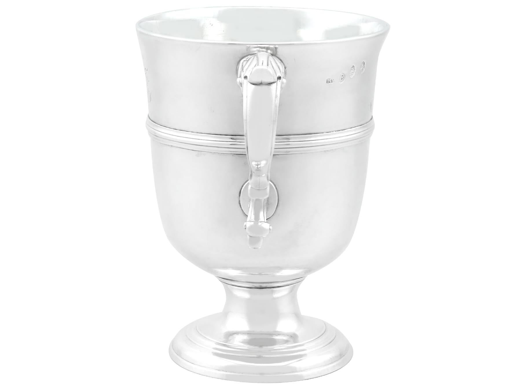 English Antique Irish Sterling Silver Cup For Sale