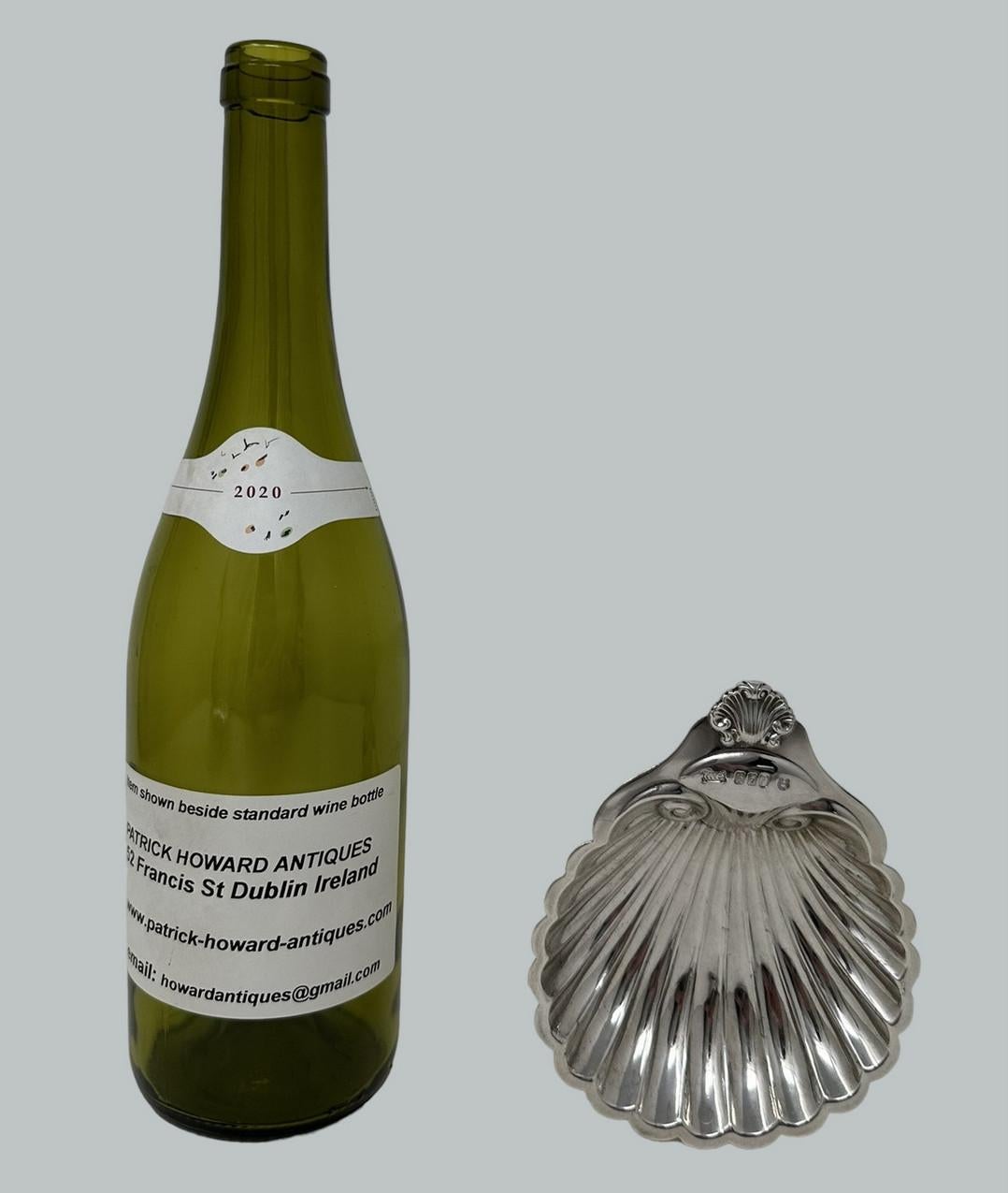 Antiguos platos irlandeses de concha de plata de ley William Egan Cork Hallmark Dublín en venta 4