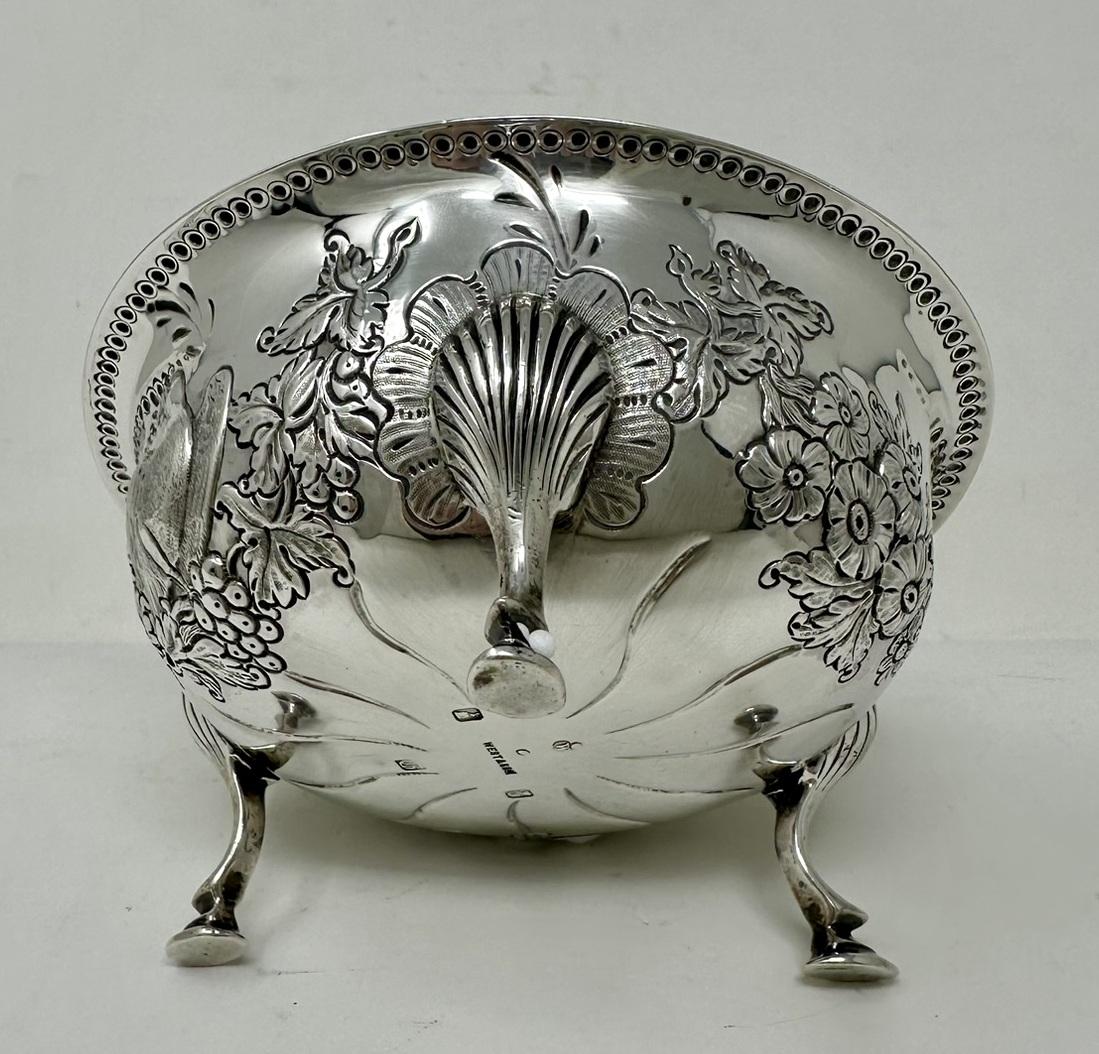Antique Irish Sterling Silver Sugar Bowl Centerpiece Matthew West Dublin 1902  1