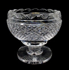 Antique centre de table géorgien irlandais Tipperary Waterford en cristal taillé