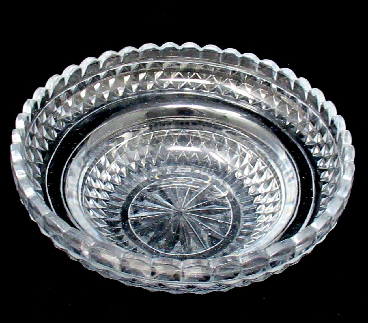Polished Antique Irish Tipperary Waterford Glass Cut Crystal Bowl Georgian Centerpiece