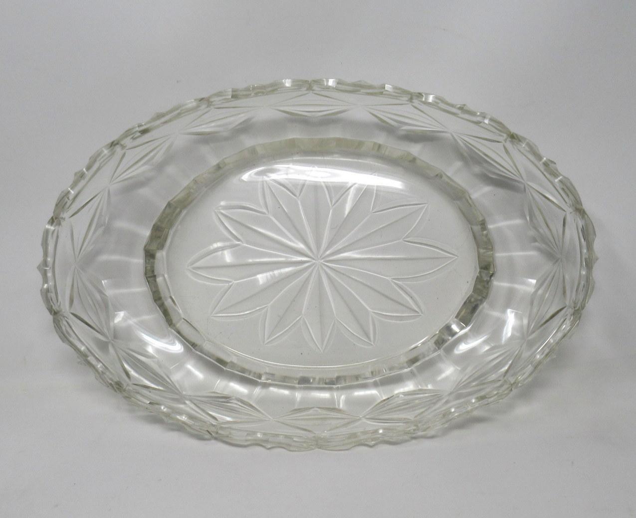 Antique Irish Tipperary Waterford Glass Cut Crystal Bowl Georgian Centerpiece 1