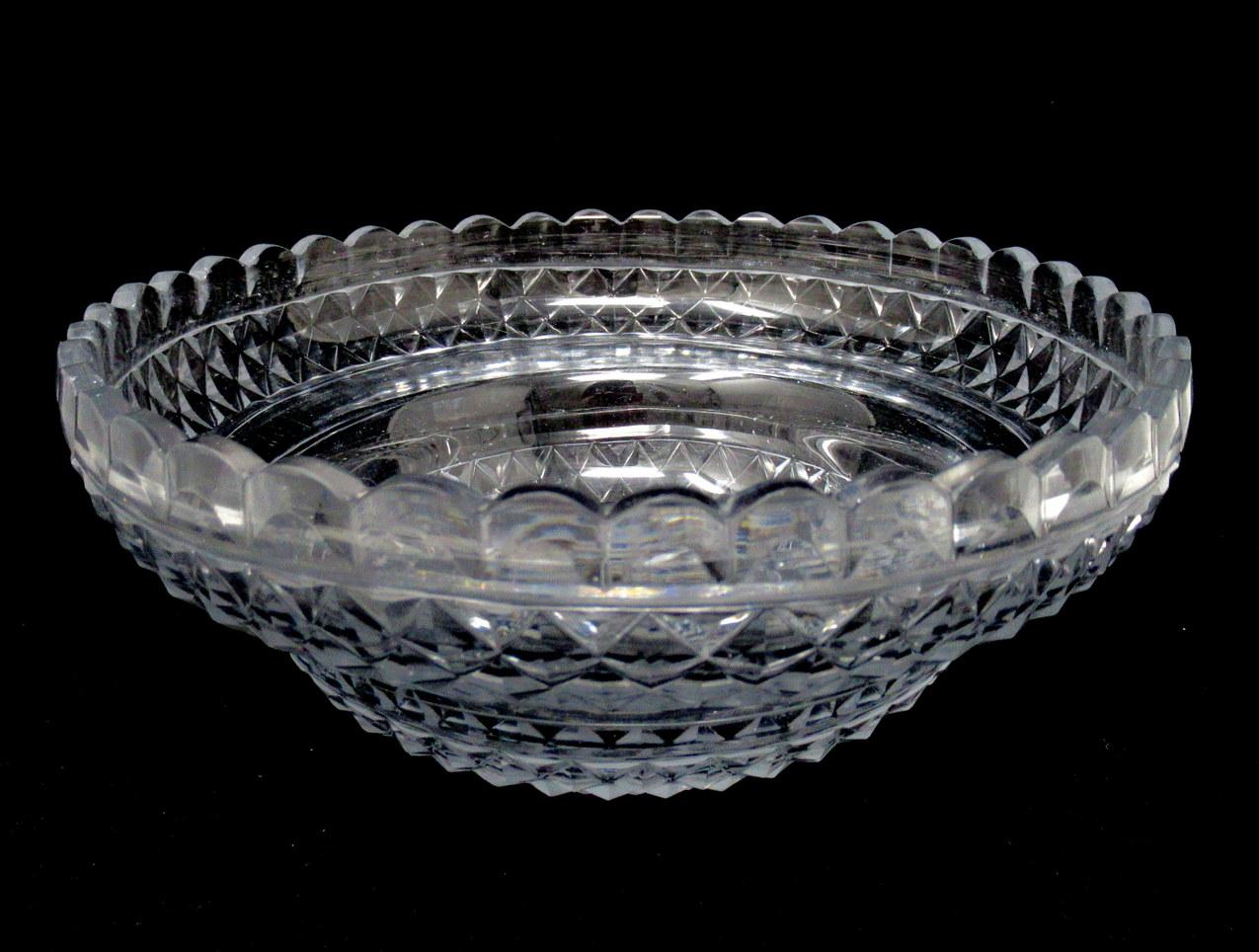 Antique Irish Tipperary Waterford Glass Cut Crystal Bowl Georgian Centerpiece 1