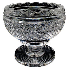 Used Irish Tipperary Waterford Glass Cut Crystal Bowl Georgian Centerpiece