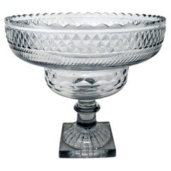 Antique Irish Tipperary Waterford Glass Cut Crystal Georgian Centerpiece Bowl 18