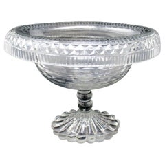Antique Irish Tipperary Waterford Glass Cut Crystal Georgian Turnover Bowl 18Ct