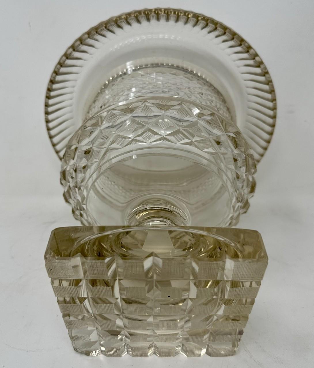 Antique Irish Tipperary Waterford Glass Cut Crystal Victorian Turnover Bowl 19Ct For Sale 2