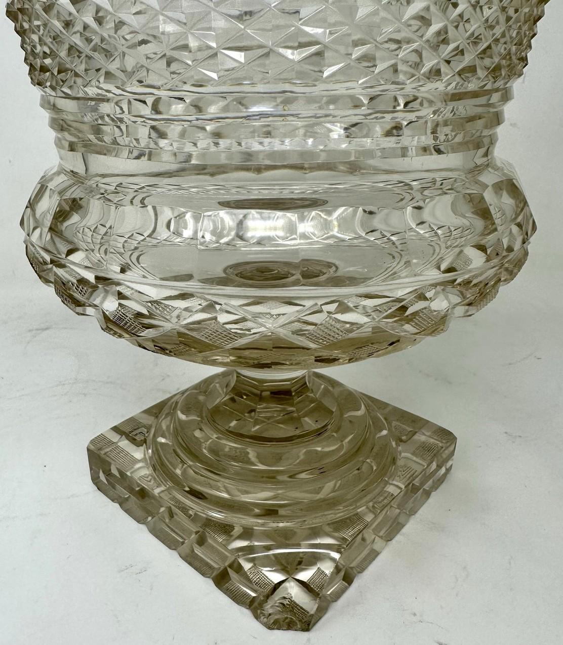 Antique Irish Tipperary Waterford Glass Cut Crystal Victorian Turnover Bowl 19Ct For Sale 3