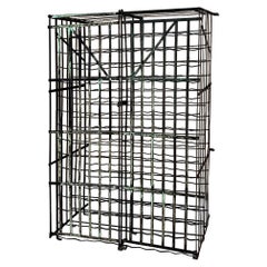 Antique Iron Cage Wine Bottle Rack