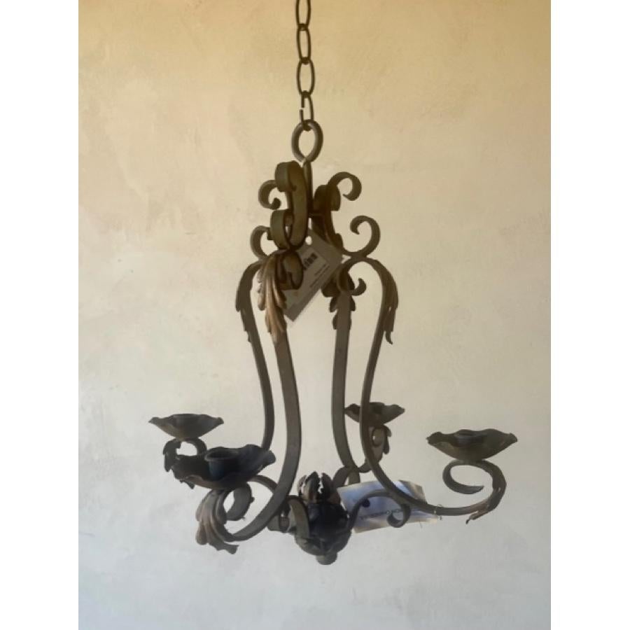 Antique Iron Candle Chandelier, 19th C.
Dimensions - 18