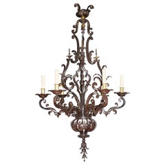 Lampadario in ferro antico