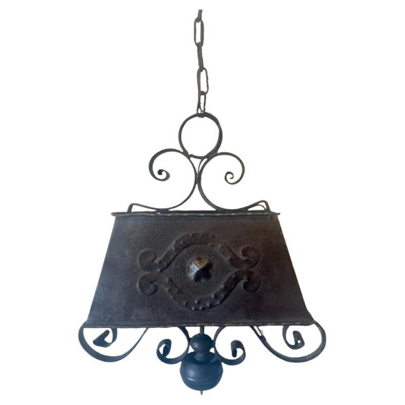 Antique Iron Chandelier For Sale