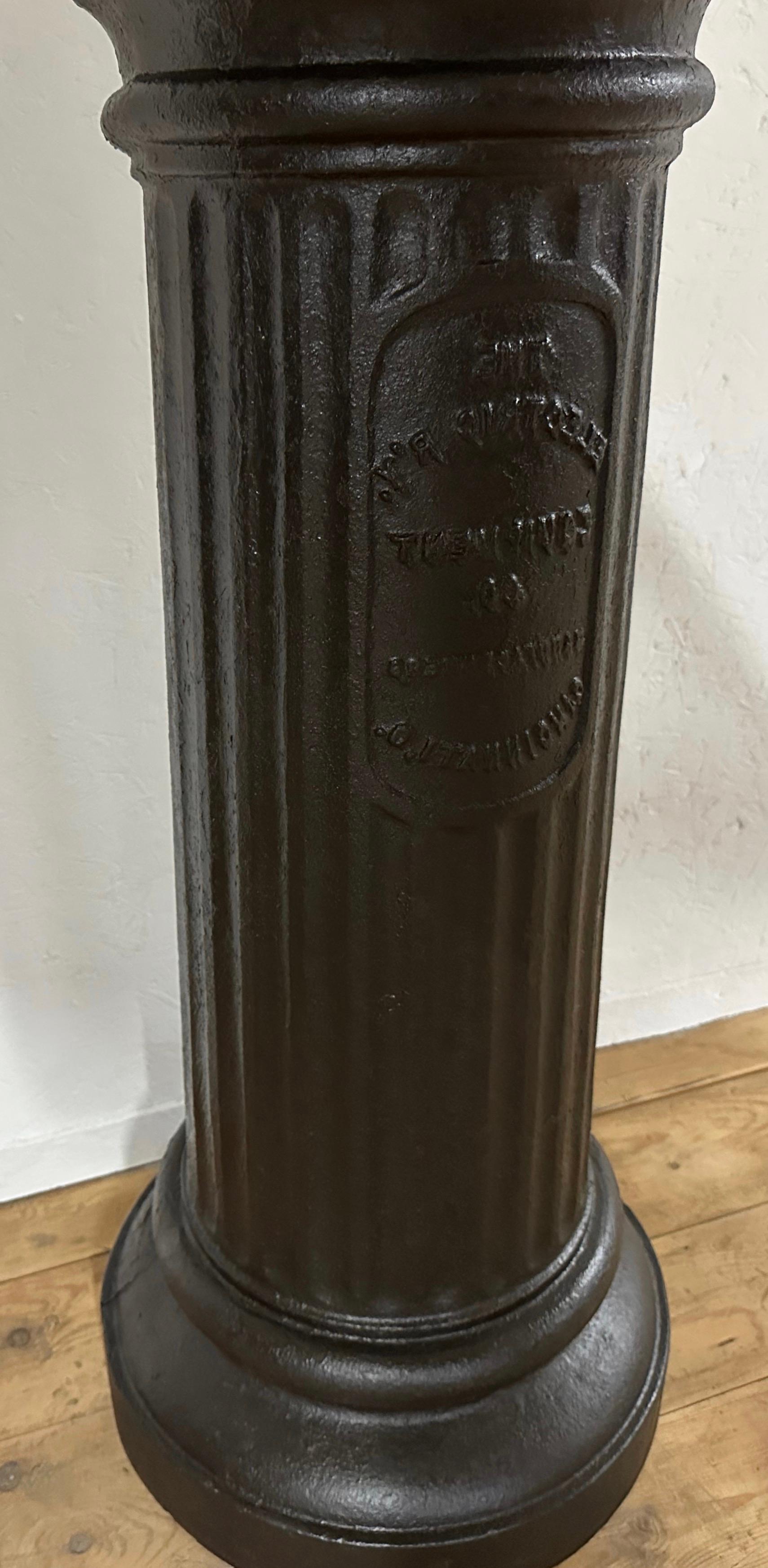 Antique Iron Column Pedestal or Plinth For Sale 2