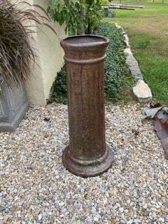 Antique Iron Column Pedestal or Plinth