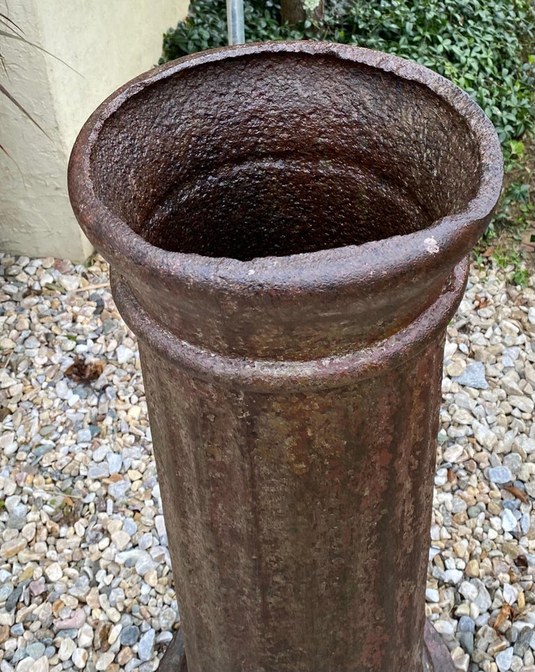 Antique Iron Column Pedestal or Plinth For Sale at 1stDibs