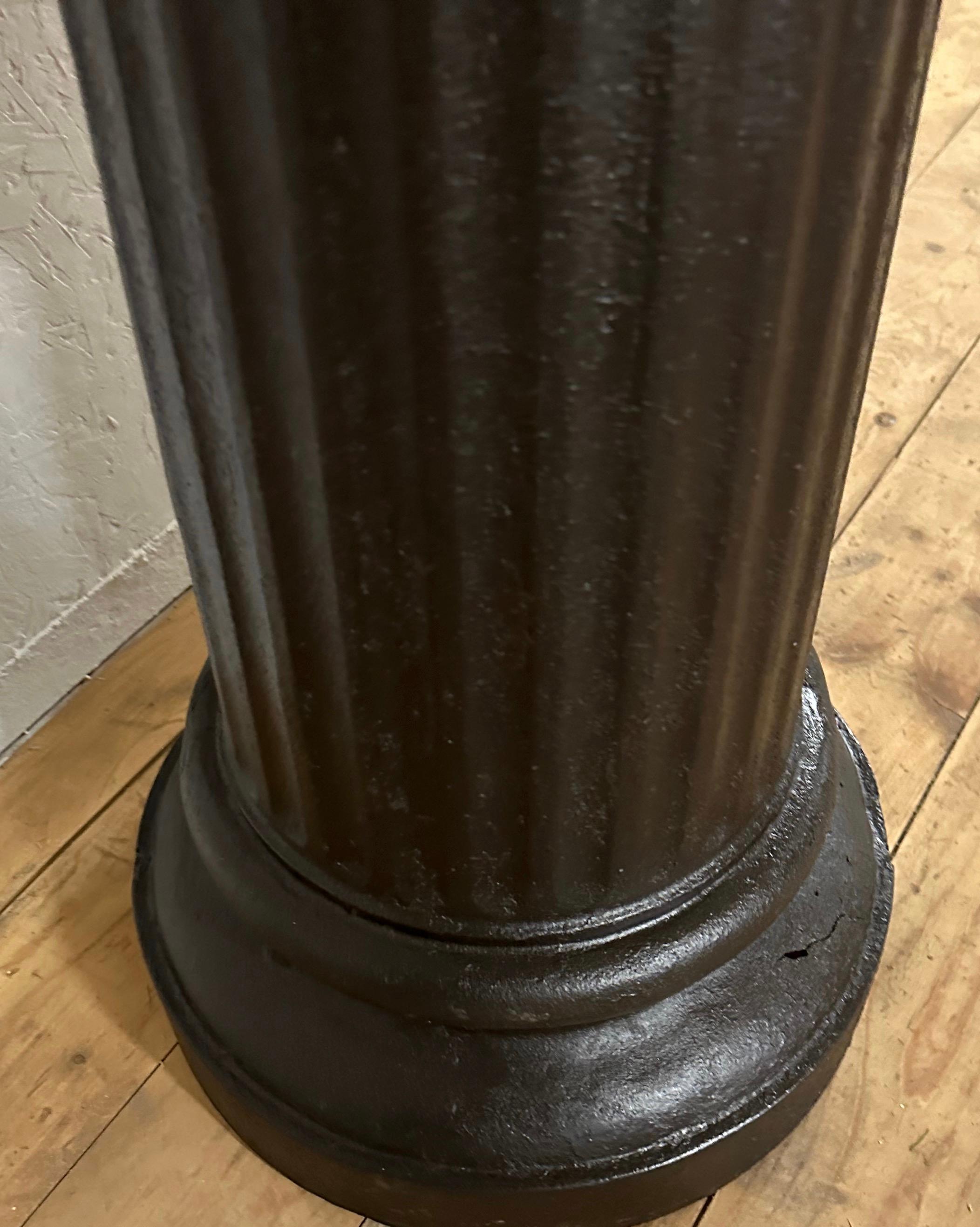 American Antique Iron Column Pedestal or Plinth For Sale