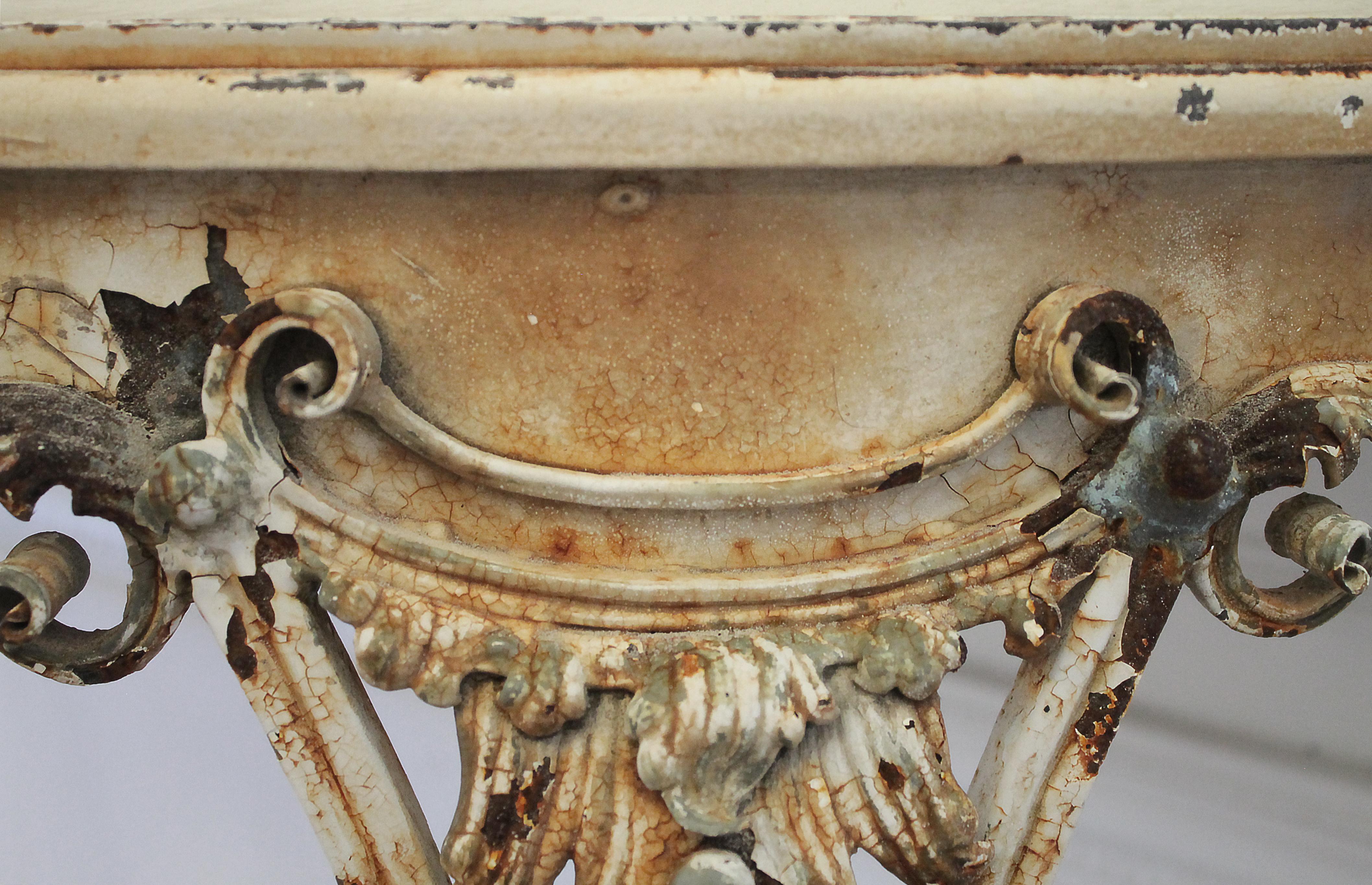 Antique Iron Decorative Console Table 7