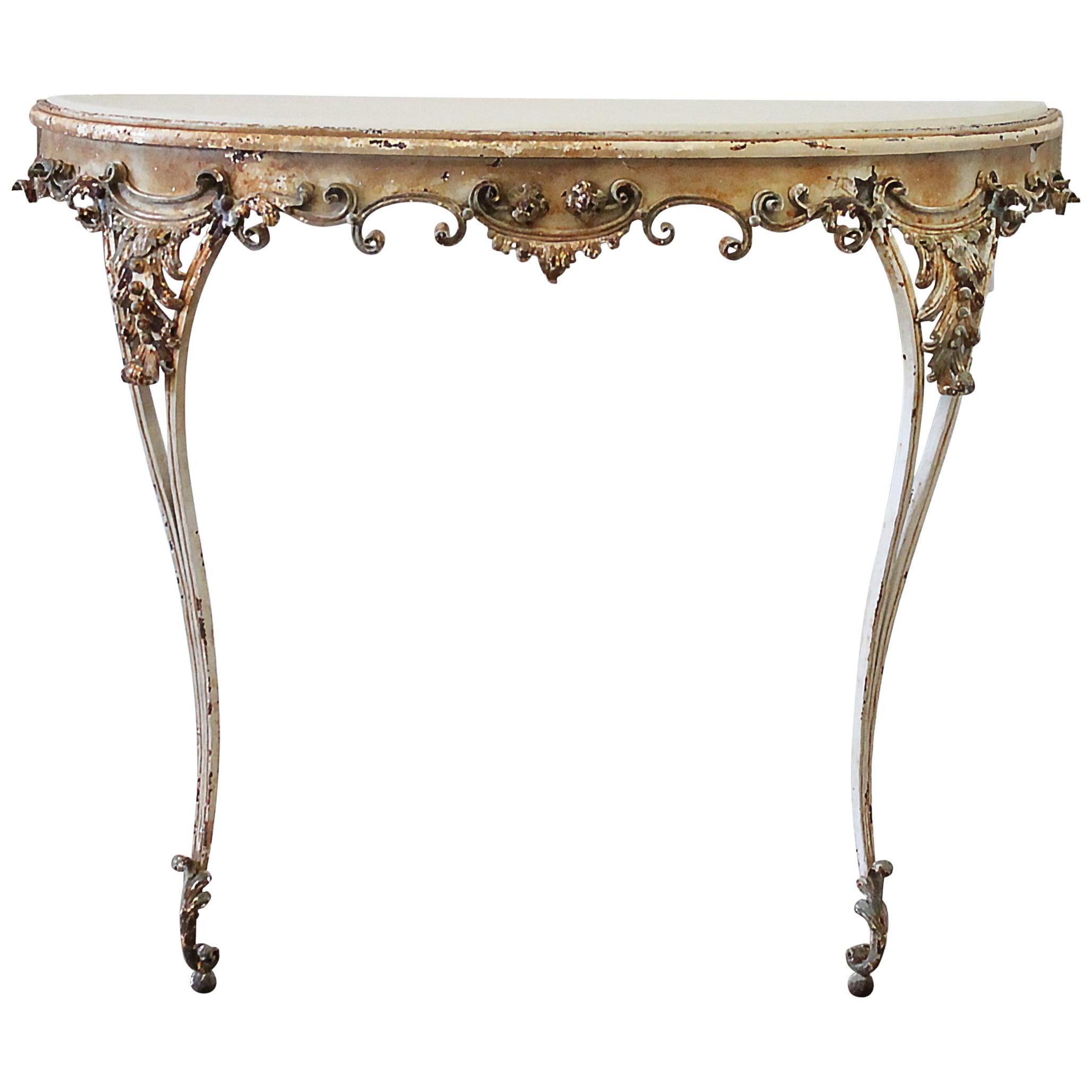 Antique Iron Decorative Console Table