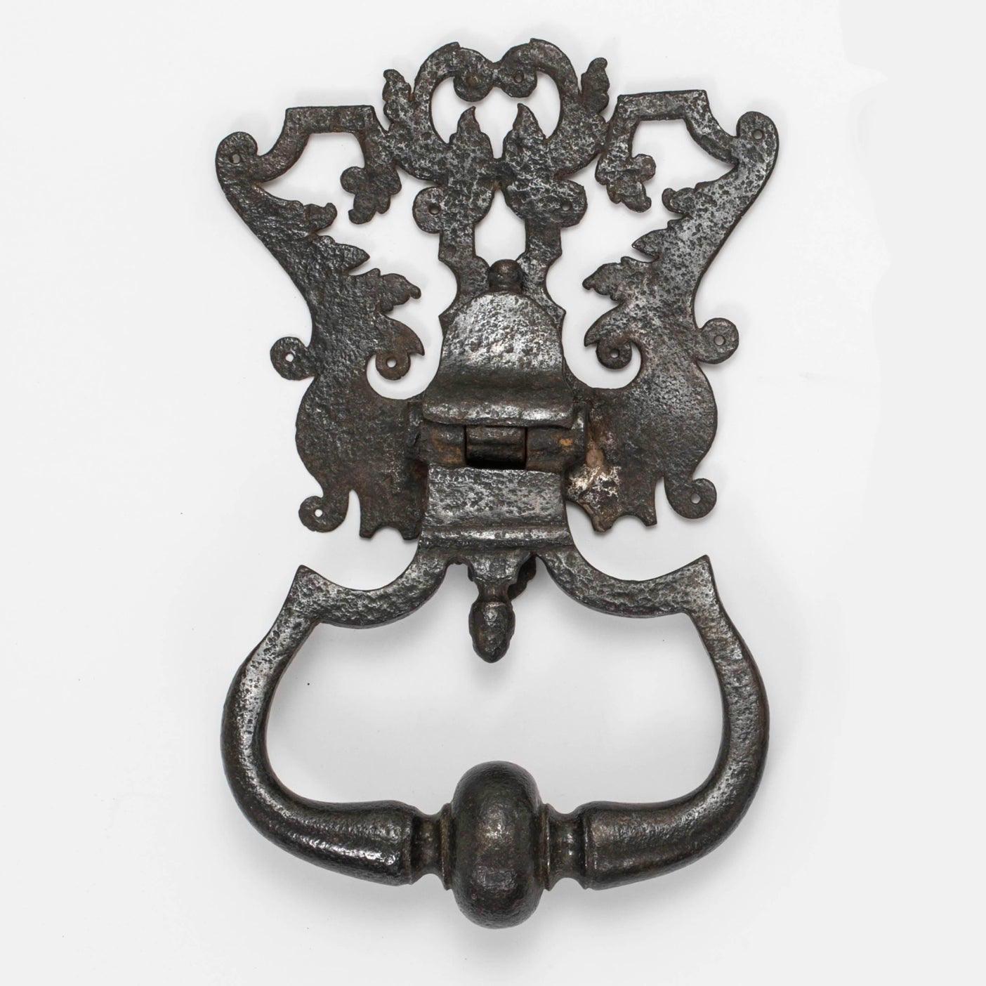 Italian Antique Iron Door Knocker For Sale