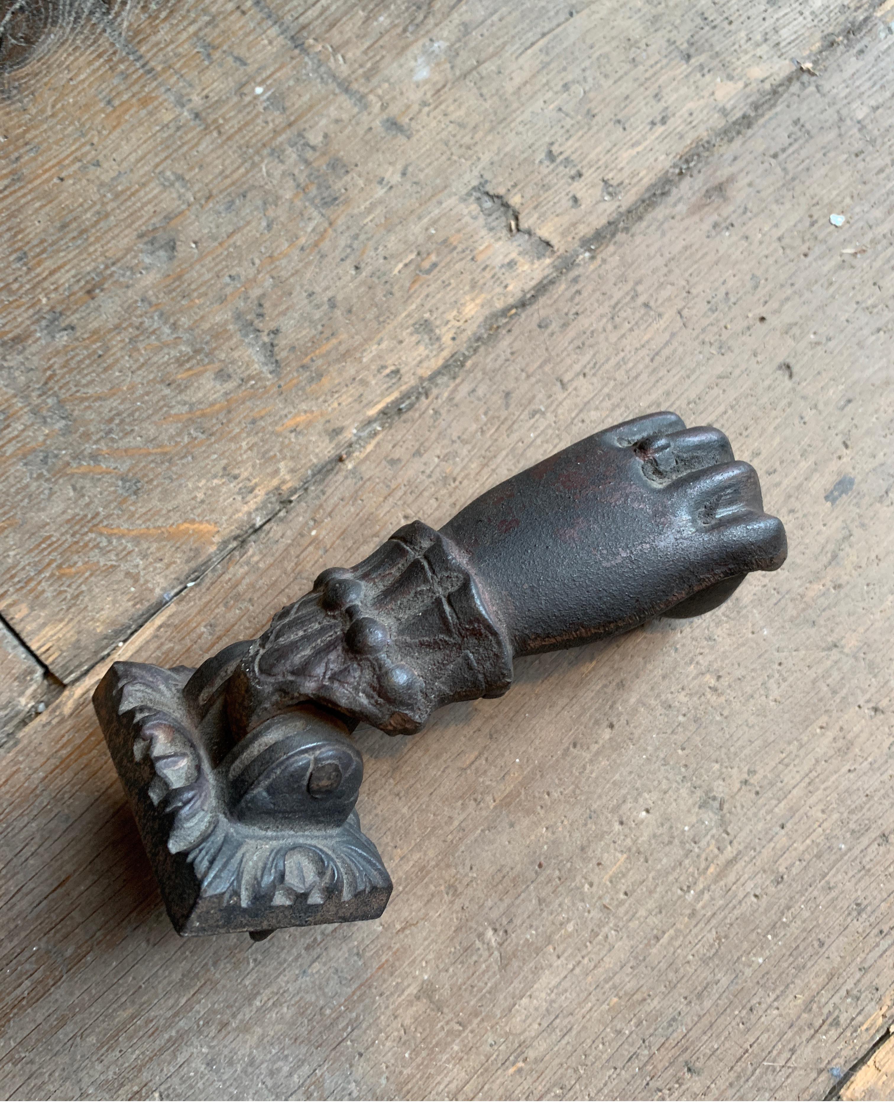 Hand-Crafted Antique Iron Door Knocker