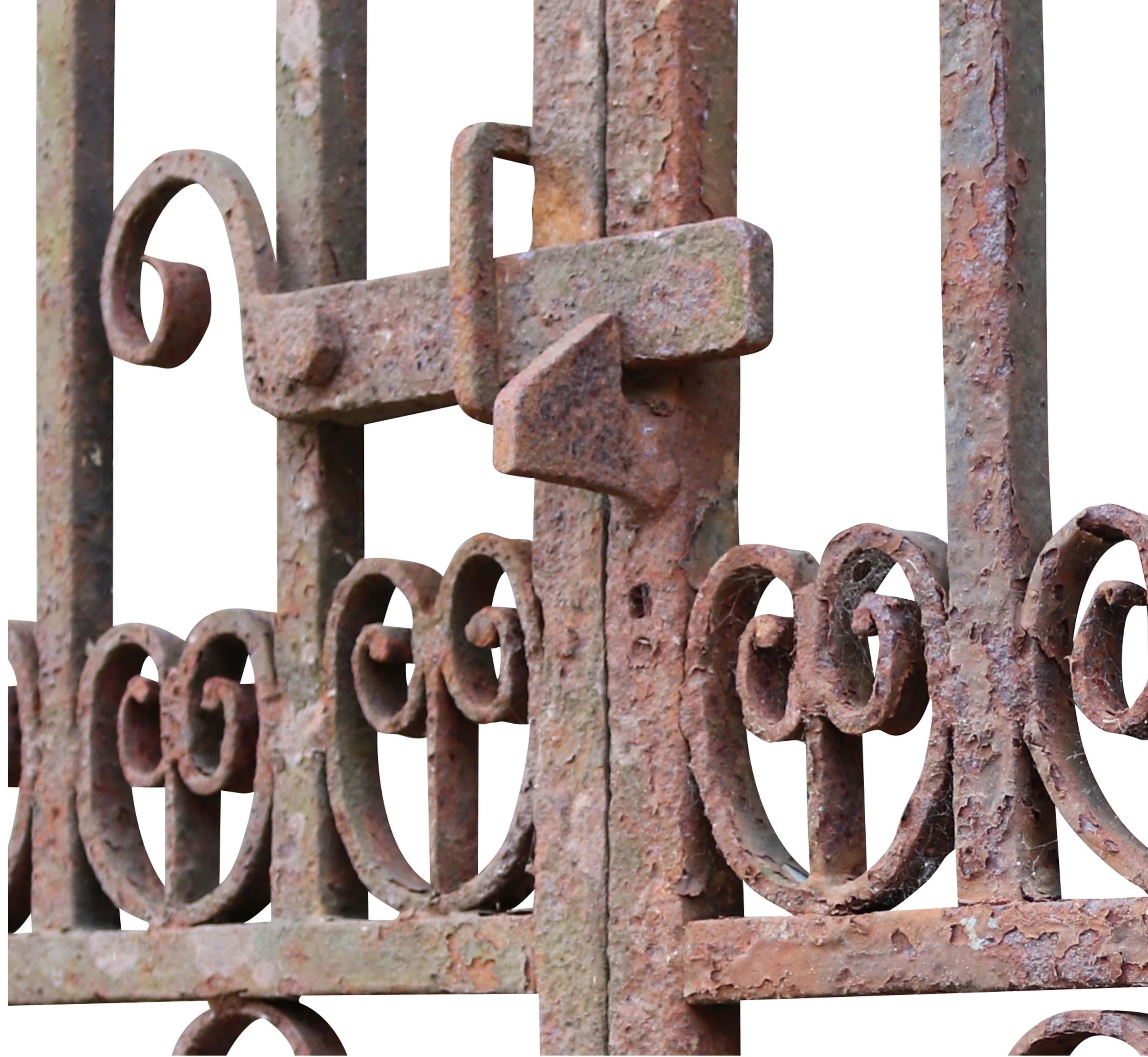 A very impressive pair of tall Mid-Victorian period entrance or driveway gates.