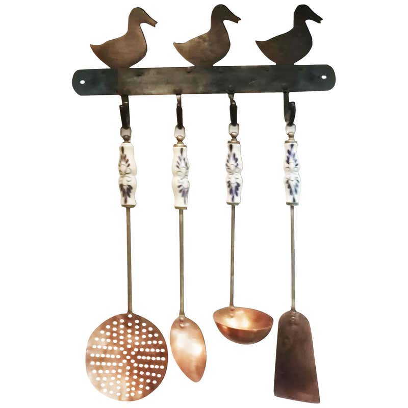 Large Wall Hanging Kitchen Utensils by Curtis Jere at 1stDibs