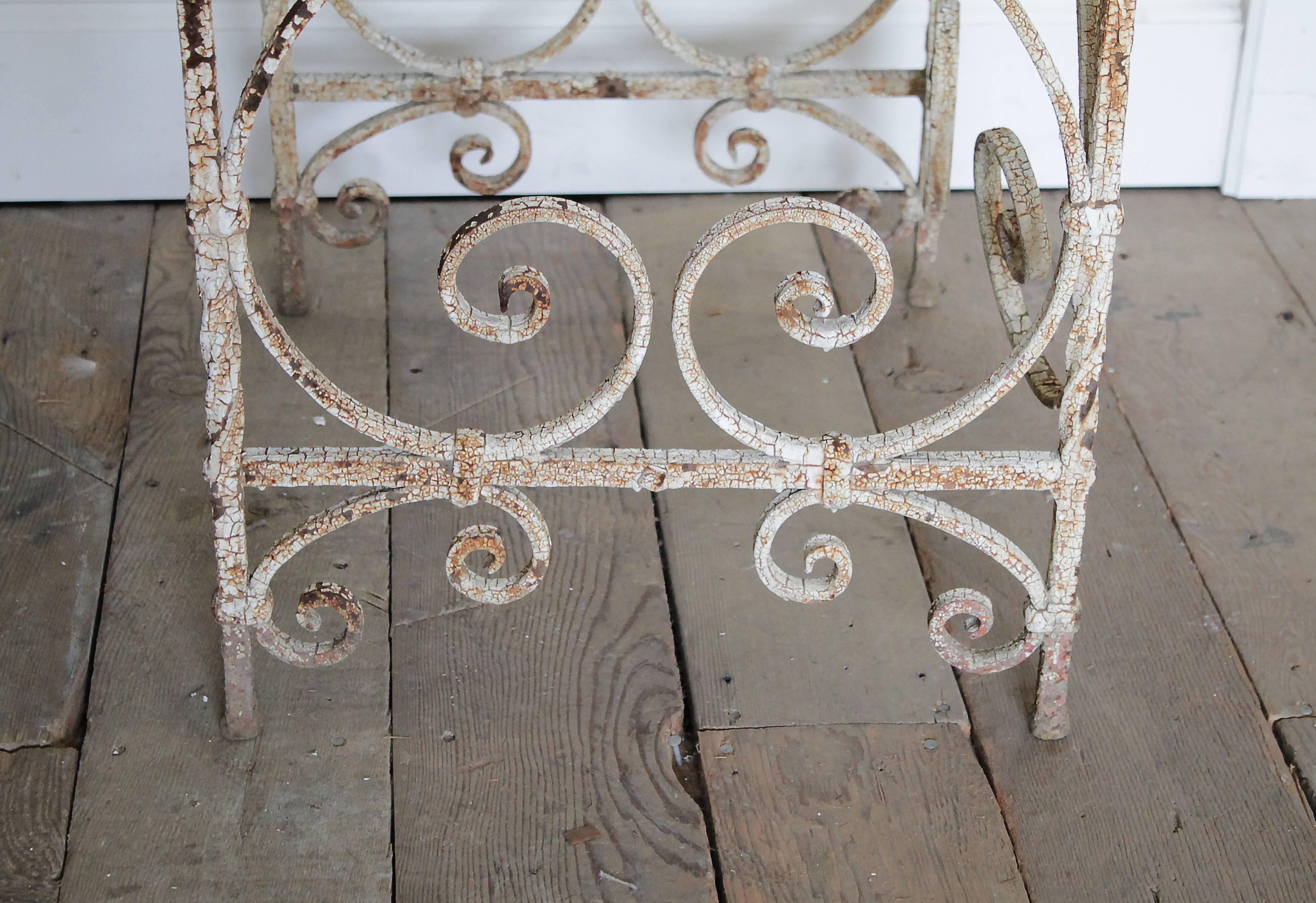 Antique Iron Garden Armchair For Sale 1