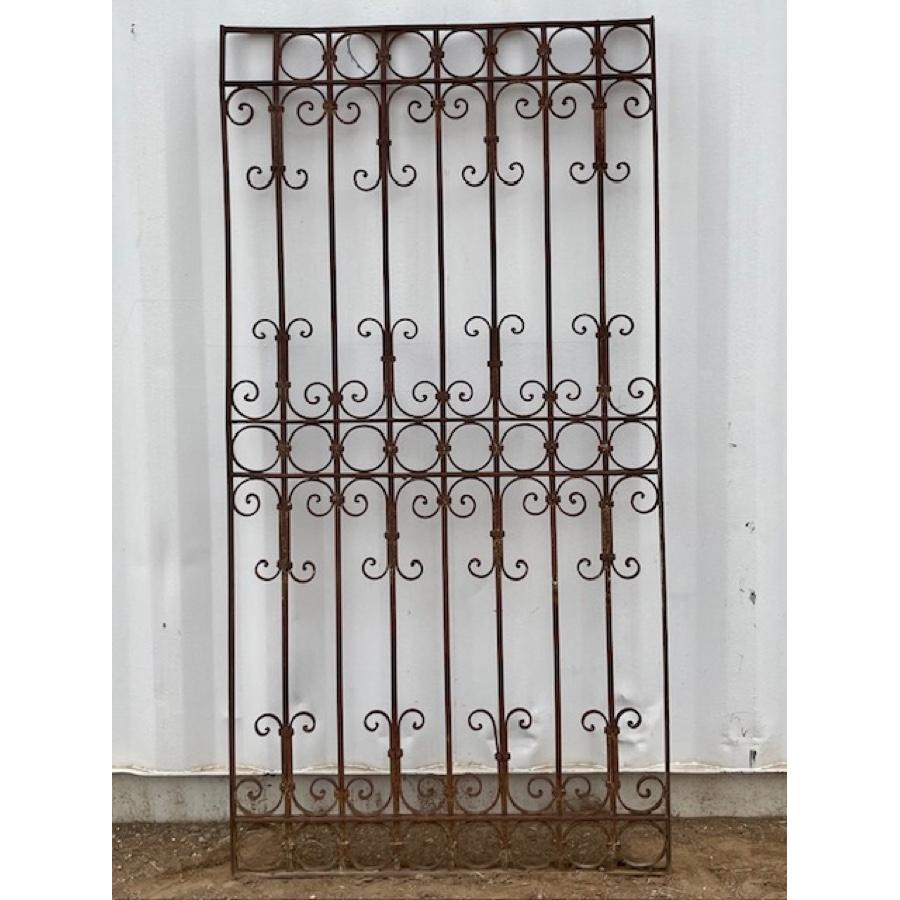 Antique Iron Gate

Dimensions: 76.5”H x 39.25”W x 3”D

