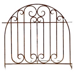 Vintage Iron Gate with Arched Top