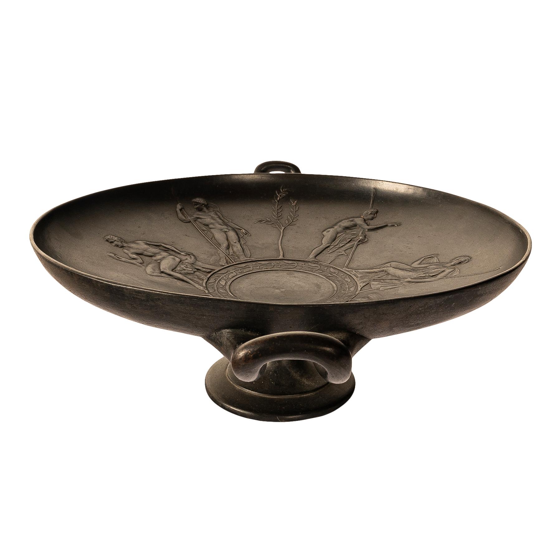 Antique Iron Greek Revival Kylix E.W. Wyon Crystal Palace Great Exhibition 1851 In Good Condition For Sale In Portland, OR