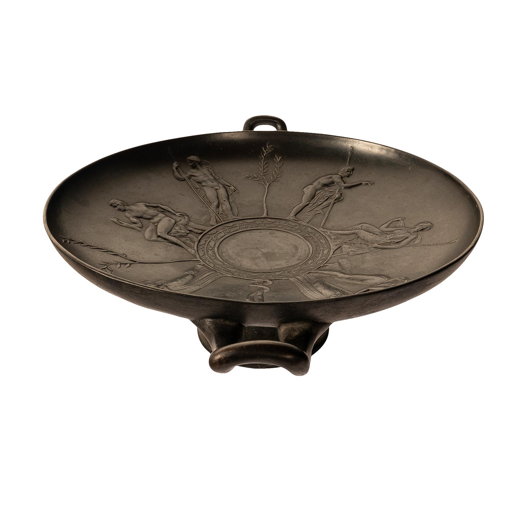 Mid-19th Century Antique Iron Greek Revival Kylix E.W. Wyon Crystal Palace Great Exhibition 1851 For Sale
