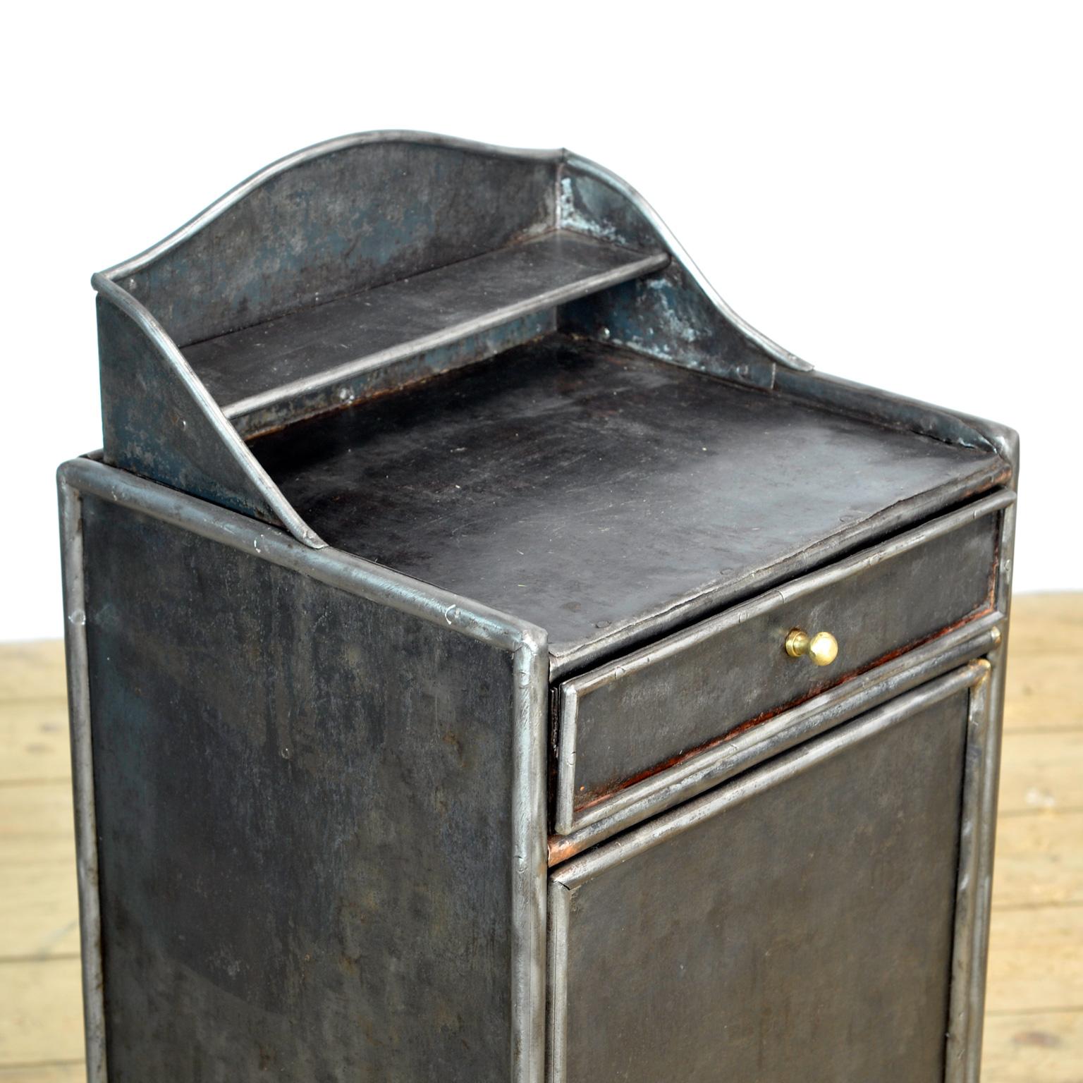 Antique Iron hospital Nightstand, 1920s 3