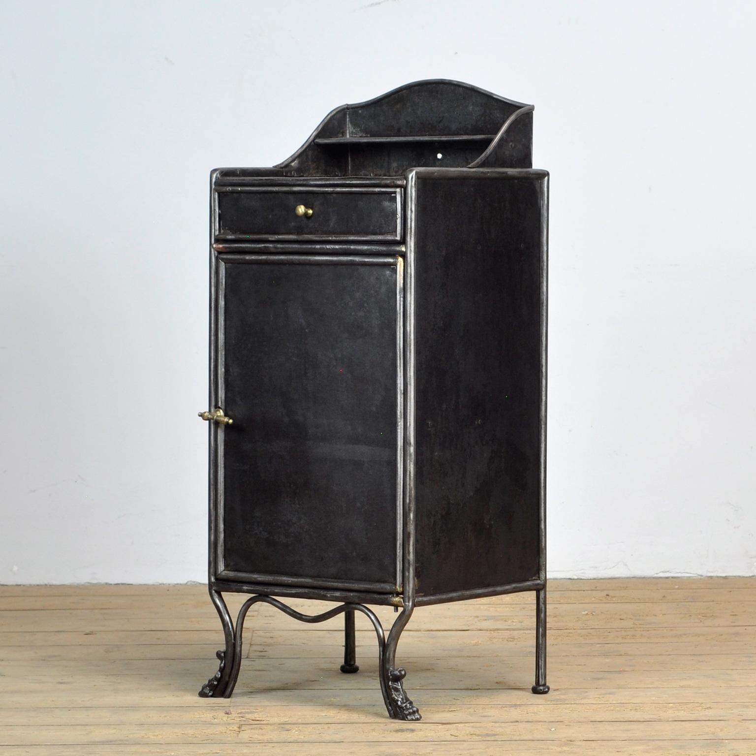 Antique Iron hospital Nightstand, 1920s 4