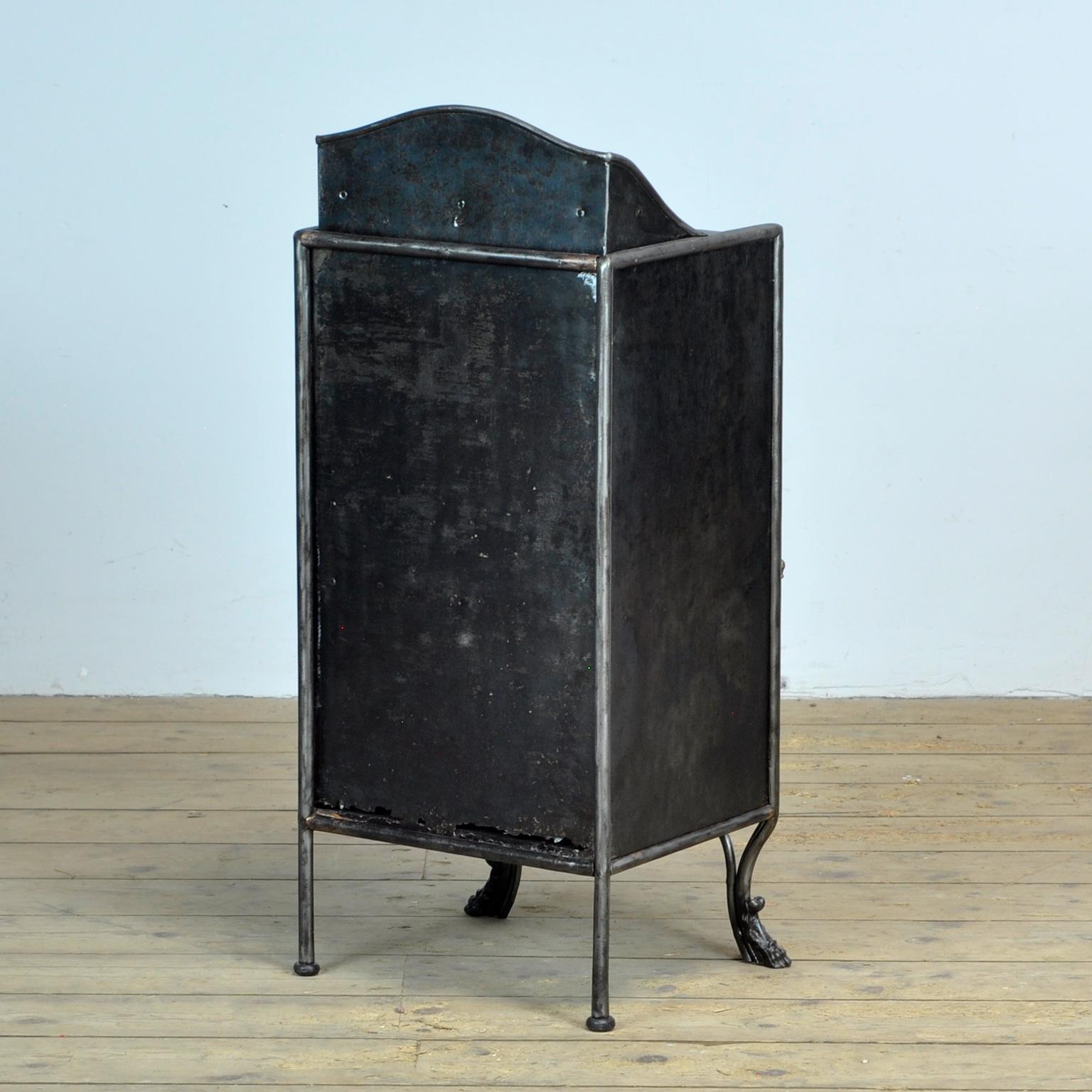 Antique Iron hospital Nightstand, 1920s 5