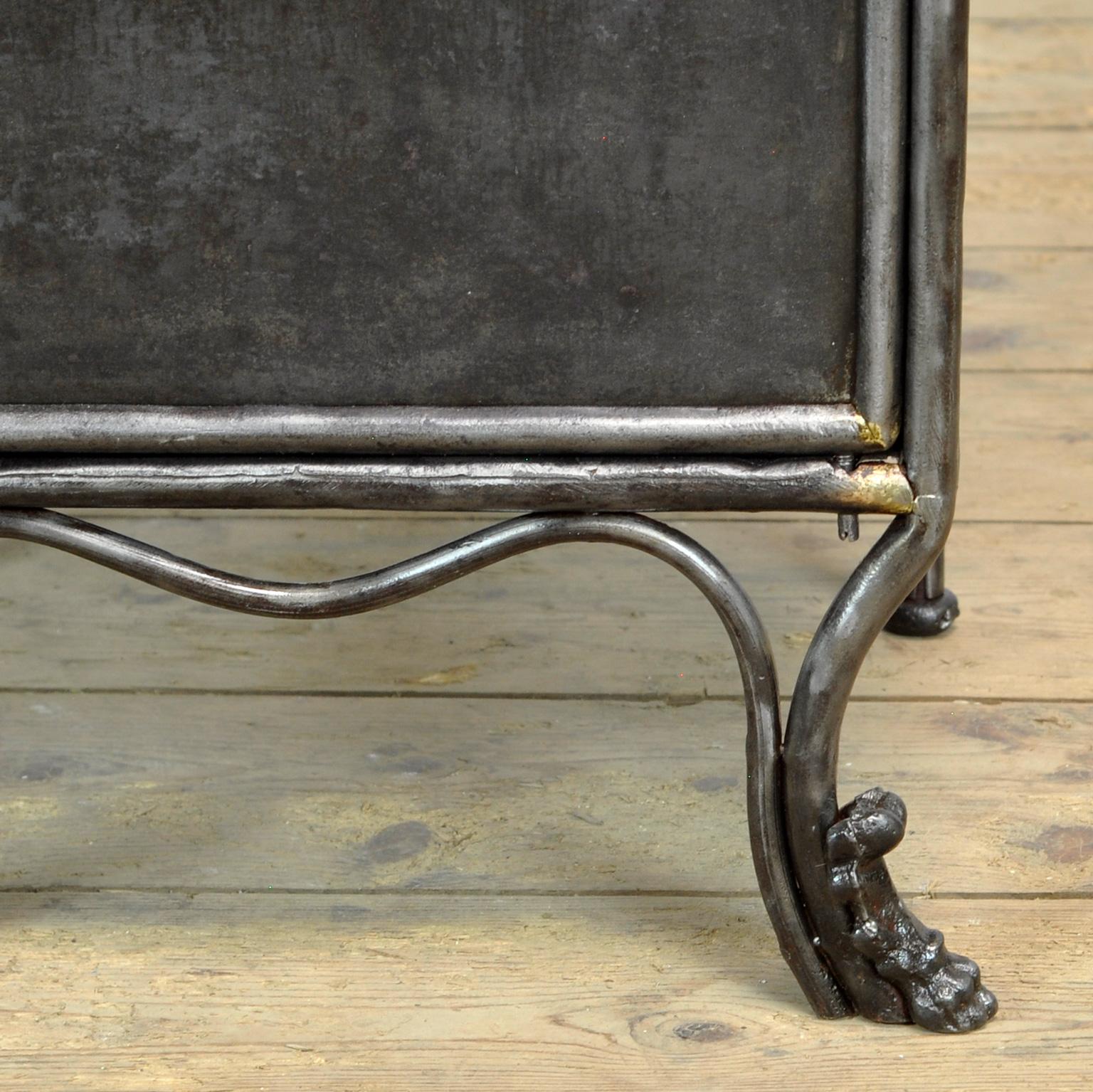 Brass Antique Iron hospital Nightstand, 1920s
