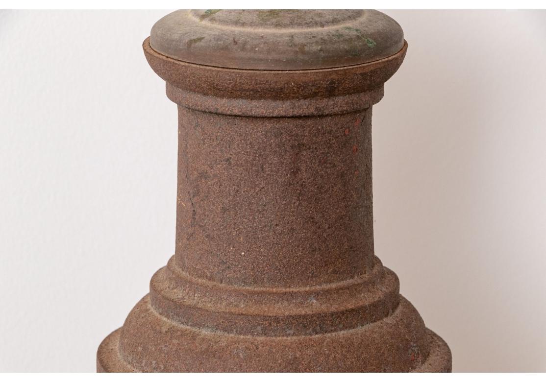 Antique Iron Lamps From Yellow Monkey Antiques In Distressed Condition For Sale In Bridgeport, CT