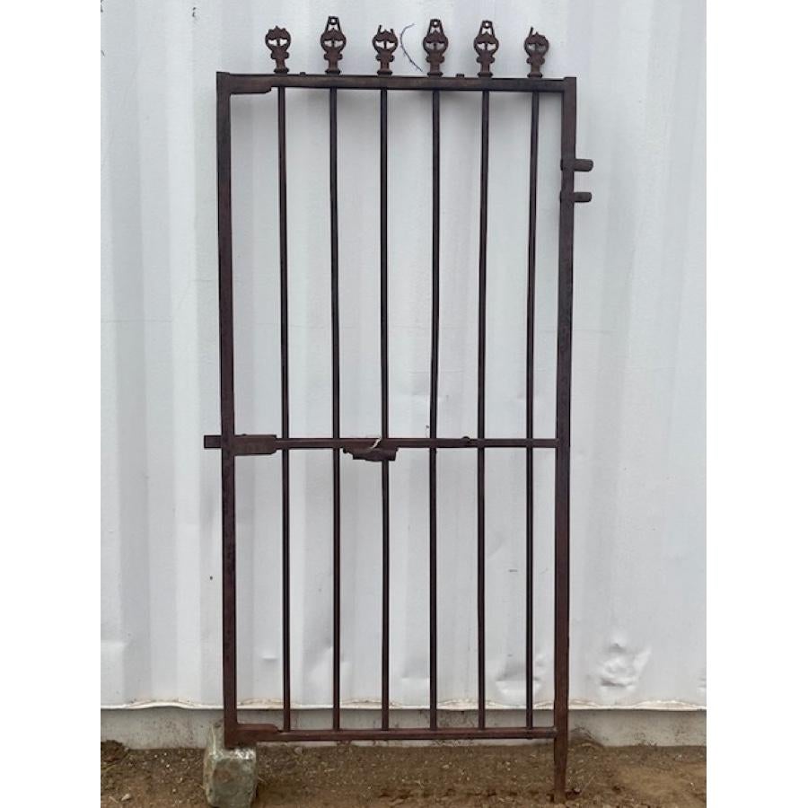 Forged Antique Iron l'Orangerie Gate For Sale