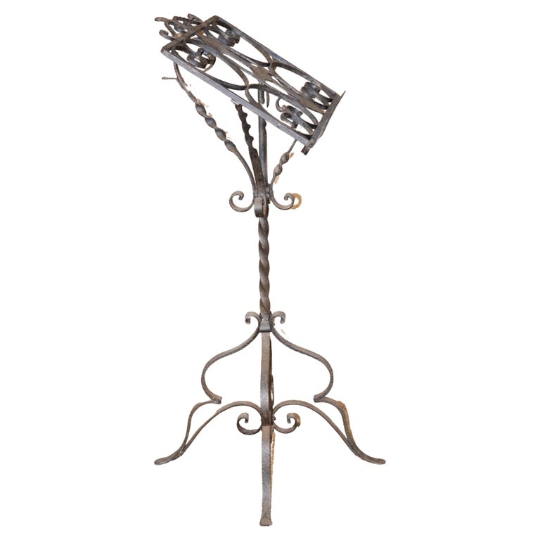 Antique Iron Music Stand For Sale at 1stDibs