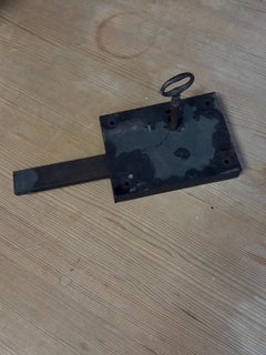 Antique Iron Rim Lock With Key