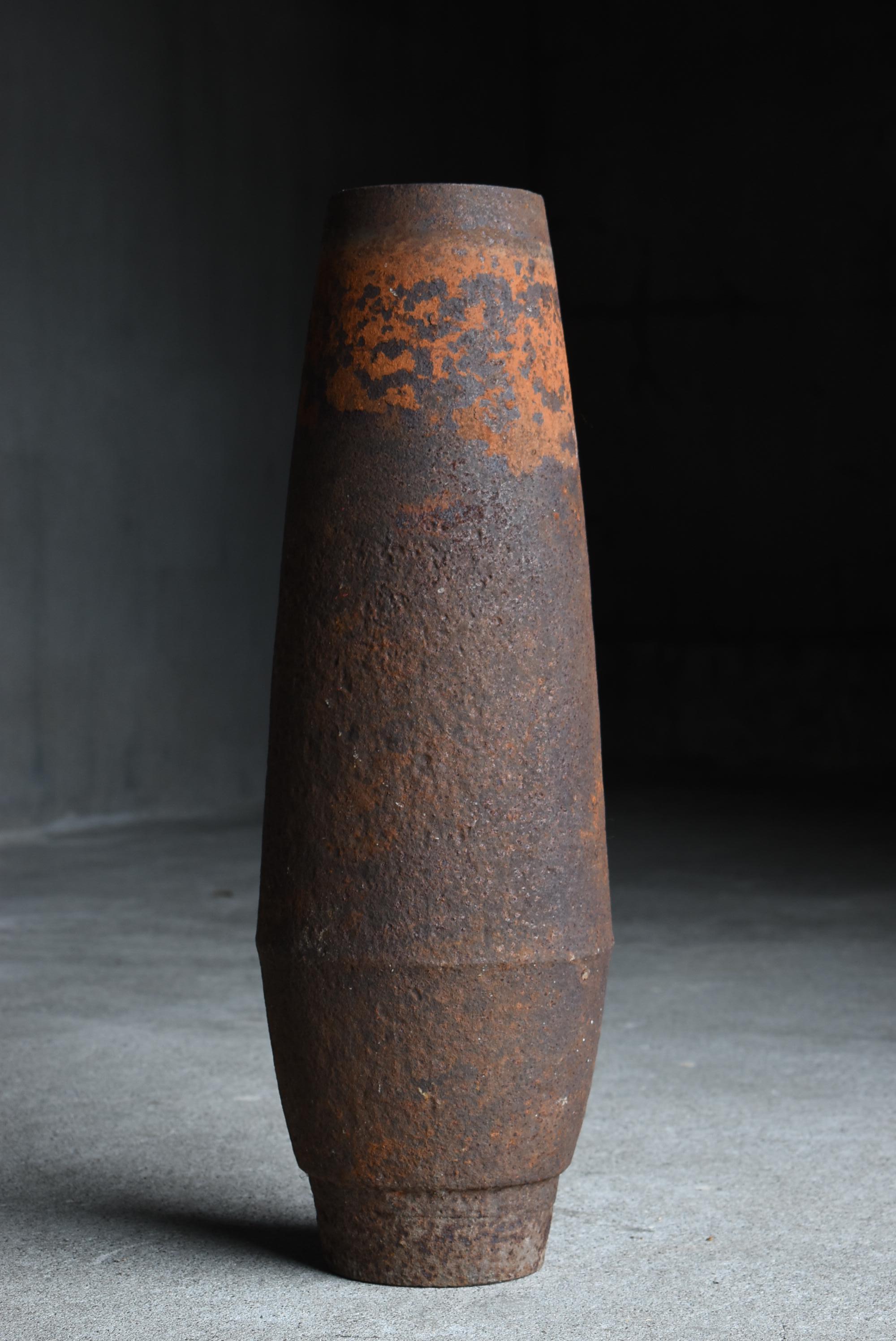 Antique Iron Shell 1920s-1940s / Flower Vase Object Wabisabi 4