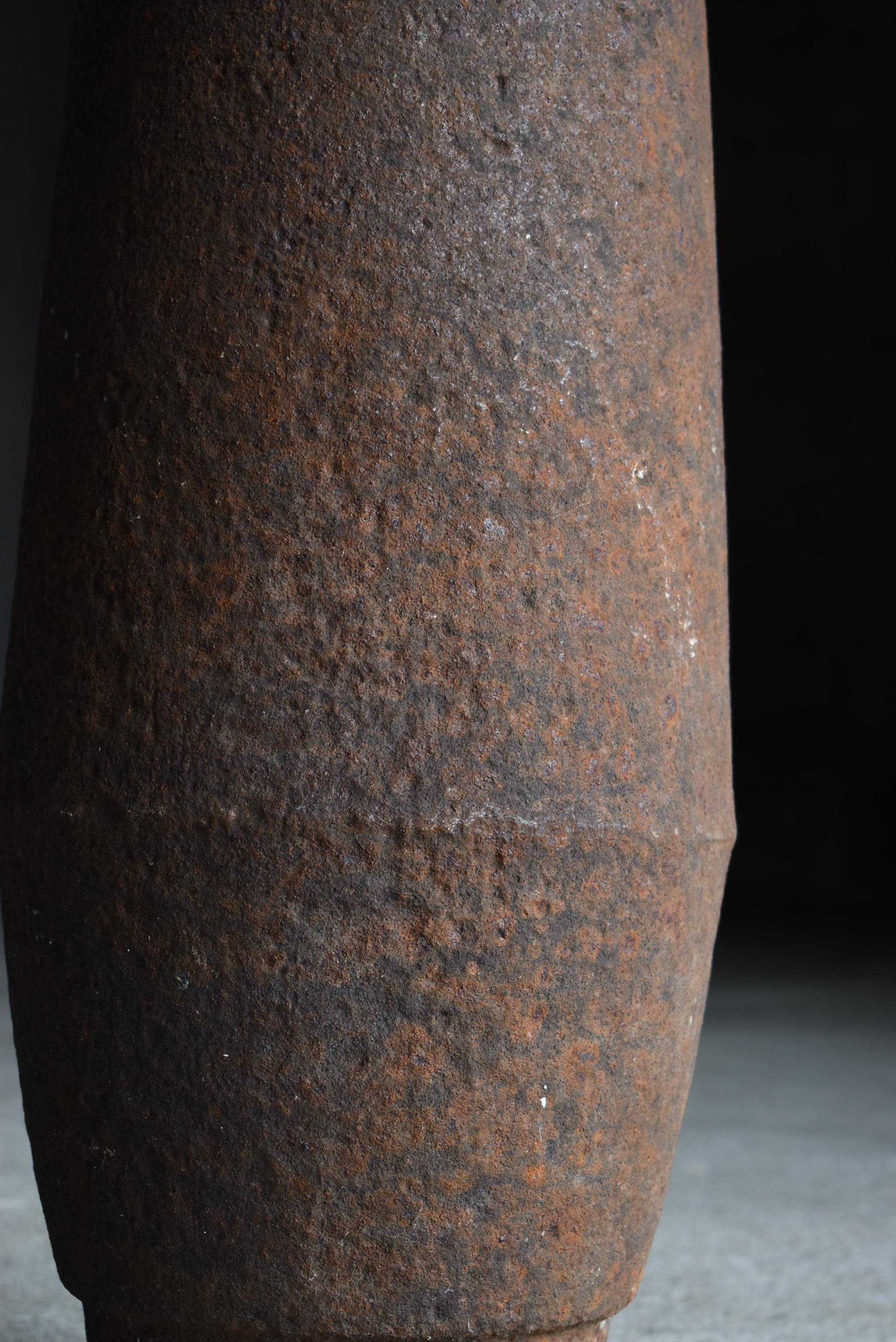 Antique Iron Shell 1920s-1940s / Flower Vase Object Wabisabi 3