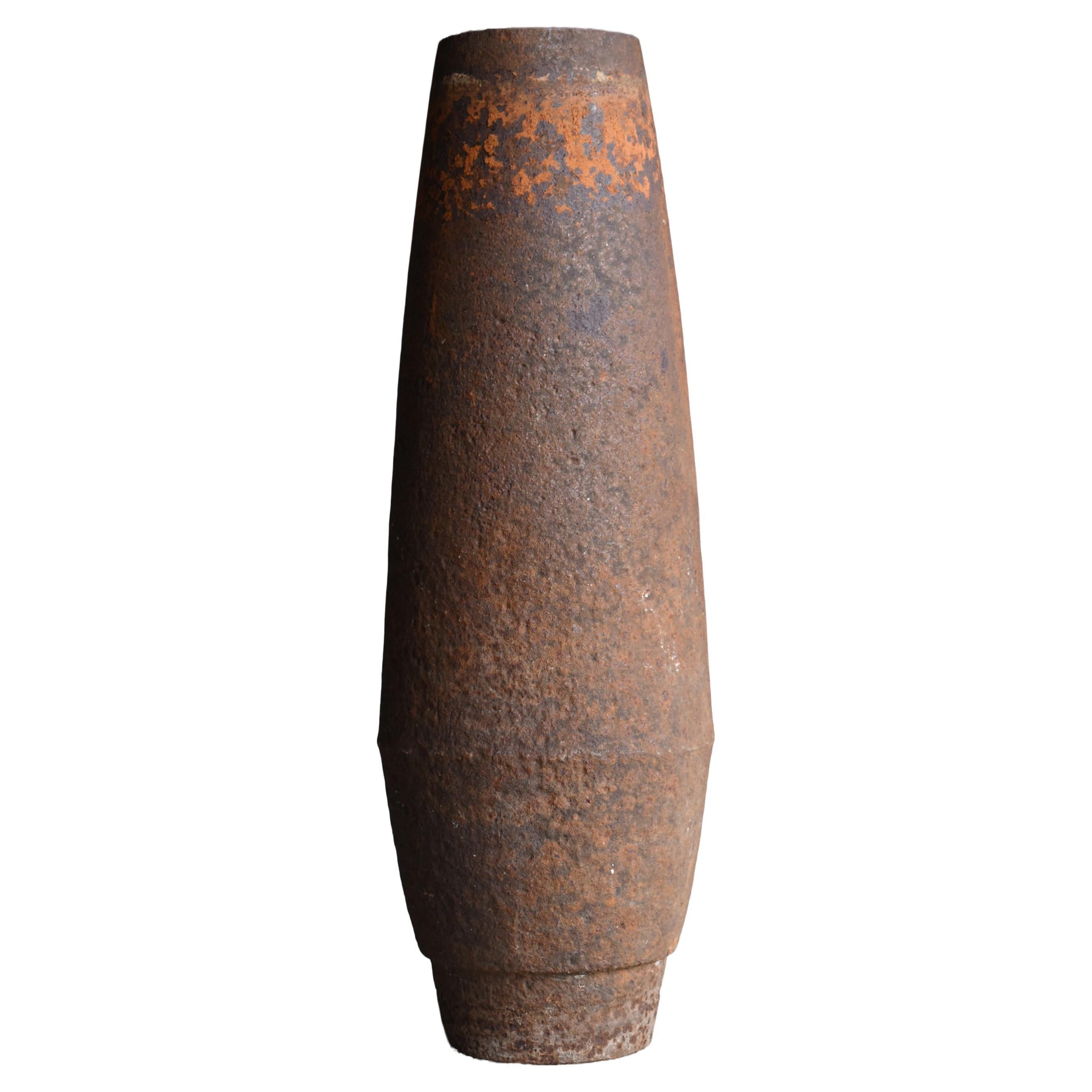 Antique Iron Shell 1920s-1940s / Flower Vase Object Wabisabi