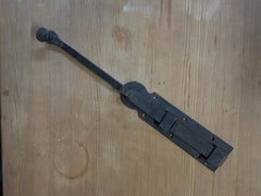Antique Iron Slide Bolt Latch, Forged Design, Rustic Patina